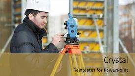  Presentation with transit road - Cool new theme with one surveyor worker working backdrop and a gold colored foreground