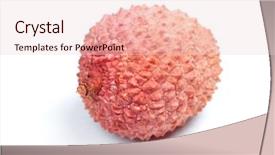  Presentation with fruit lychee - Amazing slide deck having one sweet lychee fruit isolated backdrop and a lemonade colored foreground