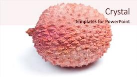  Presentation with fruit lychee - Beautiful PPT layouts featuring one sweet lychee fruit isolated backdrop and a lemonade colored foreground