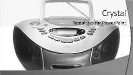  Presentation with tape recorder - Presentation enhanced with one tape-recorder background and a light gray colored foreground