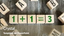  Presentation with blocks - Beautiful theme featuring one team one vision - wooden blocks with the text backdrop and a violet colored foreground