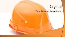  Presentation with blue orange white - Beautiful PPT layouts featuring one thing - orange hard hat isolated backdrop and a blonde colored foreground