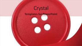  Presentation with tomato ketchup single red - Beautiful slide set featuring one thing - single red button on white backdrop and a red colored foreground