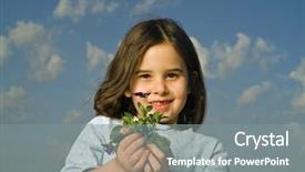  Presentation with small tooth - Slides having one tooth missing holding plant background and a  colored foreground