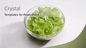  Presentation with salad - Presentation design consisting of one-vegetable-salad-bowl background and a white colored foreground