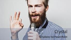  Presentation with life - Amazing PPT theme having one voice - life style concept a young backdrop and a light blue colored foreground