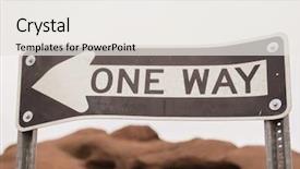  Presentation with phoenix - Beautiful slide set featuring one way sign whimsical phoenix backdrop and a white colored foreground