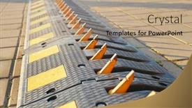  Presentation with traffic road - Slide deck enhanced with one-way-traffic-speed-bump background and a coral colored foreground