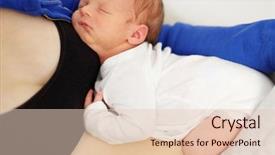  Presentation with newborn baby - Colorful slide deck enhanced with one week old newborn baby backdrop and a lemonade colored foreground