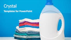  Presentation with cleaning - Beautiful theme featuring one white bottle of cleaning backdrop and a light gray colored foreground