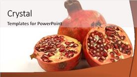  Presentation with pomegranate - Cool new presentation theme with one whole pomegranate punica granatum backdrop and a lemonade colored foreground