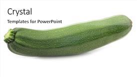  Presentation with power of one - Colorful theme enhanced with one whole zucchini cucurbita pepo backdrop and a white colored foreground