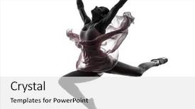  Presentation with ballerina - Presentation design enhanced with one woman ballerina ballet dancer background and a white colored foreground