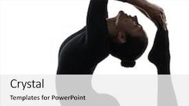  Presentation with king - Slides enhanced with padi - one woman contortionist eka pada background and a white colored foreground