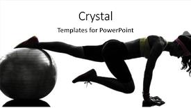  Presentation with workout - Beautiful PPT theme featuring one woman exercising fitness workout backdrop and a white colored foreground