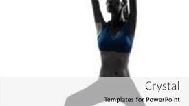  Presentation with yoga - Presentation theme consisting of one-woman-exercising-yoga background and a white colored foreground
