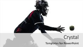  Presentation with softball - Theme enhanced with one woman playing softball players background and a light gray colored foreground