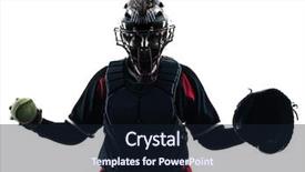  Presentation with softball - Amazing presentation theme having one woman playing softball players backdrop and a wine colored foreground