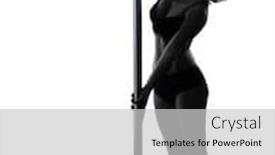  Presentation with pole - Beautiful presentation featuring one woman pole dancer dancing backdrop and a light gray colored foreground