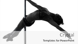  Presentation with pole - Audience pleasing presentation theme consisting of unfinished rusty railway track the railway is overgrown with grass backdrop and a gray colored foreground.