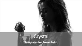  Presentation with effervescent - Colorful PPT theme enhanced with one woman taking effervescent medicine backdrop and a gray colored foreground