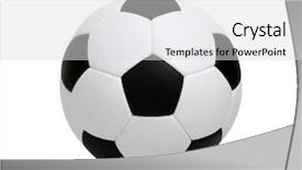  Presentation with soccer - Presentation theme with one world play - soccer ball isolated on white background and a  colored foreground