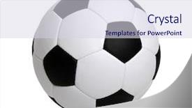  Presentation with soccer - Presentation theme consisting of one world play - soccer ball isolated on white background and a  colored foreground