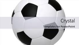  Presentation with ball bearing on a white - Cool new PPT theme with one world play - soccer ball isolated on white backdrop and a  colored foreground
