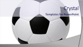  Presentation with ball bearing on a white - Amazing theme having one world play - soccer ball isolated on white backdrop and a  colored foreground