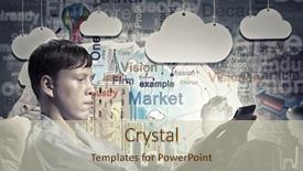  Presentation with teenage - Colorful slide deck enhanced with one world play - teenage boy in pajamas lying backdrop and a soft green colored foreground