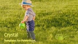  Presentation with one child back ground - Amazing slide set having spring showers - portrait of toddler child outdoors backdrop and a tawny brown colored foreground