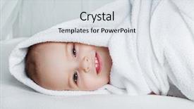  Presentation with bed - PPT theme having one year old baby background and a  colored foreground