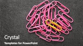  Presentation with difference - Beautiful presentation featuring one yellow clip among pink backdrop and a dark gray colored foreground