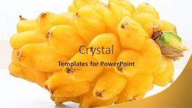  Presentation with dragon fruit - Presentation design featuring one-yellow-dragon-fruit-isolated background and a gold colored foreground