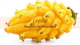  Presentation with dragon fruit - Slides consisting of one-yellow-dragon-fruit-isolated background and a gold colored foreground