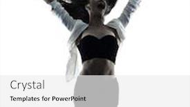  Presentation with disco - Colorful slide set enhanced with one-young-beautiful-long-hair backdrop and a white colored foreground