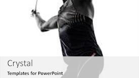  Presentation with athlete - Audience pleasing PPT layouts consisting of one-young-caucasian-athlete-man backdrop and a white colored foreground