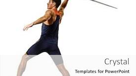  Presentation with athlete - Slide deck featuring one-young-caucasian-athlete-man background and a white colored foreground