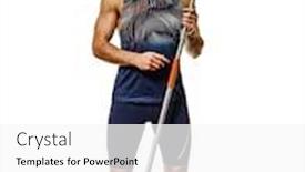  Presentation with athlete - Amazing slide deck having one-young-caucasian-athlete-man backdrop and a white colored foreground