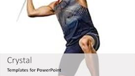  Presentation with athlete - PPT layouts having one-young-caucasian-athlete-man background and a white colored foreground