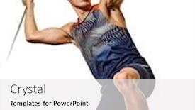  Presentation with athlete - Theme featuring one-young-caucasian-athlete-man background and a white colored foreground