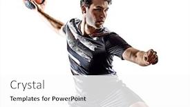  Presentation with court - Slide deck featuring one-young-caucasian-court-handball background and a white colored foreground