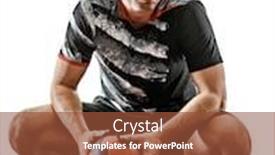  Presentation with handball - Audience pleasing slide deck consisting of one-young-caucasian-court-handball backdrop and a tawny brown colored foreground