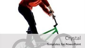  Presentation with bmx - Colorful slides enhanced with one-young-caucasian-man-bmx backdrop and a light gray colored foreground
