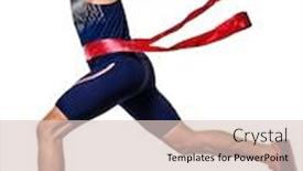  Presentation with athletics - Presentation design enhanced with one-young-caucasian-man-practicing background and a lemonade colored foreground