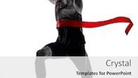  Presentation with athletics - Colorful slides enhanced with one-young-caucasian-man-practicing backdrop and a white colored foreground