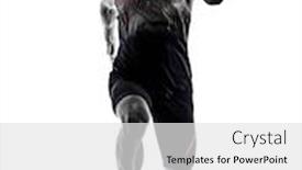  Presentation with athletics - Colorful theme enhanced with one-young-caucasian-man-practicing backdrop and a white colored foreground