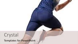  Presentation with athletics - Slide deck enhanced with one-young-caucasian-man-practicing background and a soft green colored foreground