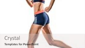  Presentation with running - Presentation design enhanced with one-young-caucasian-woman-runner background and a lemonade colored foreground