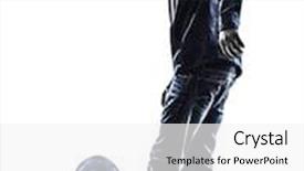  Presentation with soccer - PPT layouts featuring digital city series background composition of three dimensional fractals and lights on the subject of computers science virtual reality and modern technology background and a tawny brown colored foreground.